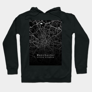 Manchester United Kingdom City Map dark Hoodie